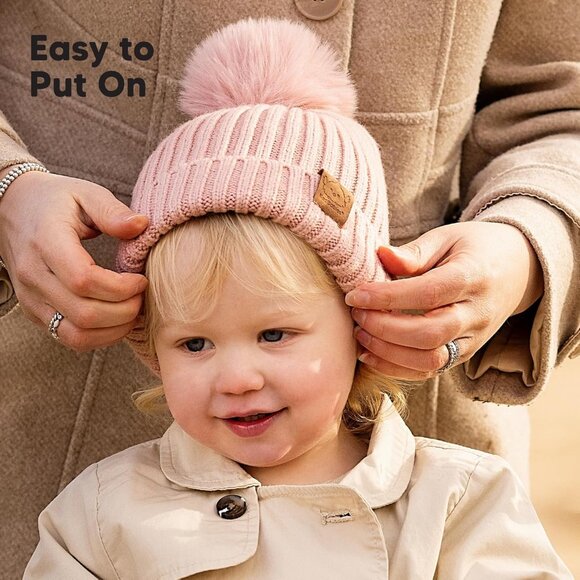 KeaBabies 2-Pack Baby Hats for Fawn Toddler, Boys, Girls 6-36 Months (Fawn, M) - Picture 8 of 9